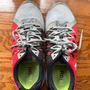 Nike Red and Gray Athletic Shoes